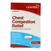 Leader Chest Congestion Relief Tablets, 60 Ea