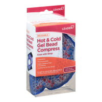 Leader Hot and Cold Gel Bead Compress Knee with Strap Reusable, 1 Ea