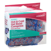 Leader Hot and Cold Gel Bead Compress Back with Strap Reusable, 1 Ea