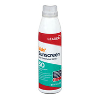 Leader Kids Sunscreen, Clear Continuous Spray, Broad Spectrum Spf 50, 5.5 Oz