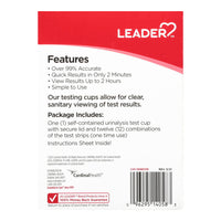 Leader Drug Test Kit, At Home, 1 Ea