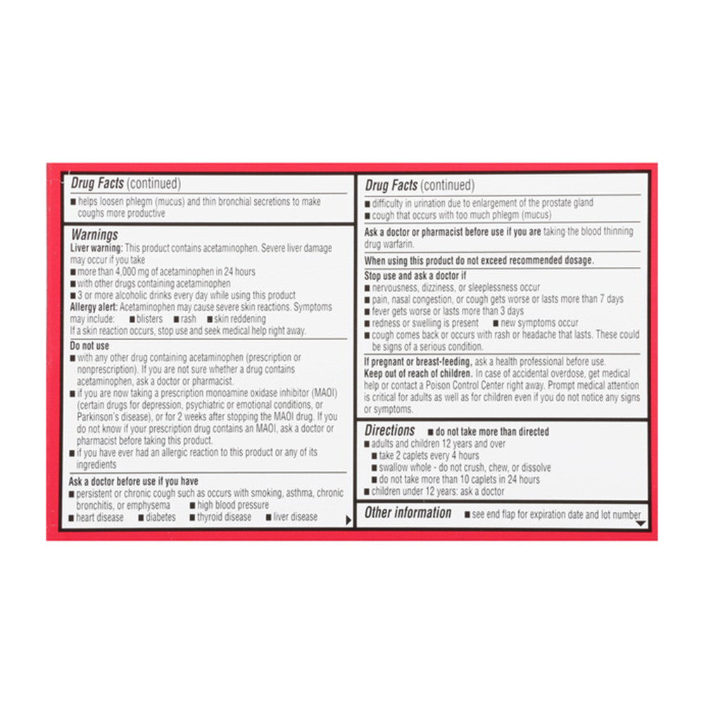 Leader Non Drowsy, Head Congestion And Mucus, Caplets, 24 Ea