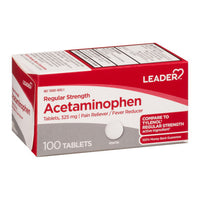 Leader Regular Strength Acetaminophen 325 Mg Tablets, 100 Ea
