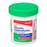 Leader Adult Glycerin Suppositories, 25 Ea