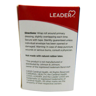 Leader Sterile Single Use Rolled Gauze, Unstretched, 1 Ea