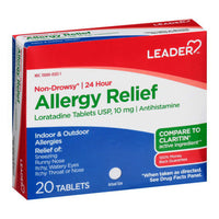 Leader Non Drowsy Allergy Relief Tablets, 20 Ea