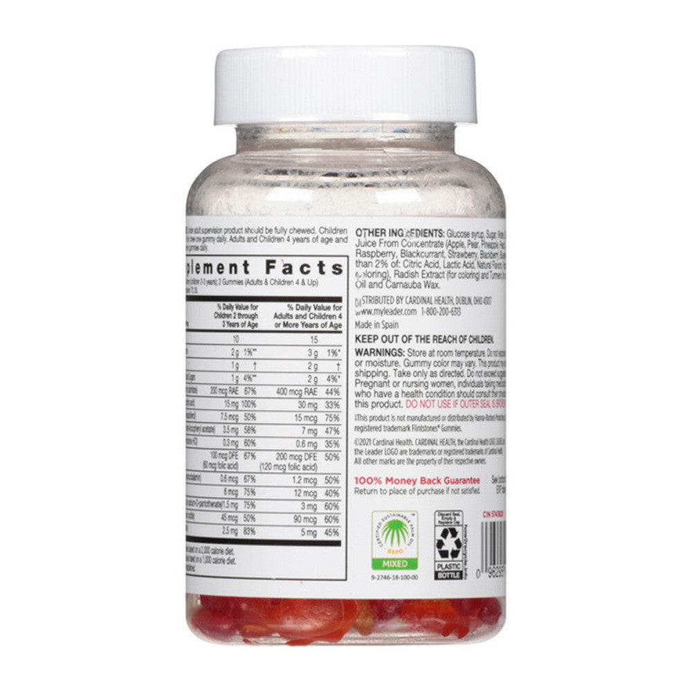 Leader Childrens Multivitamin Gummies, Assorted Fruit Flavors, 70 Ea