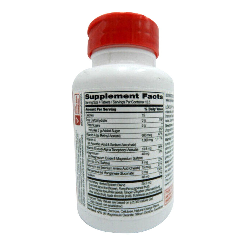 Leader Immune Support Dietary Supplement Chewable Tablets, Citrus Flavor, 50 Ea