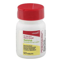 Leader Regular Strength Senna Laxative Tablets, 50 Ea