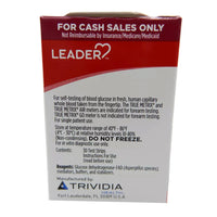 Leader True Metrix Self Monitoring Blood Glucose Test Strips, 30 Ea