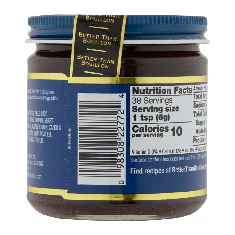 Better Than Bouillon Reduced Sodium Vegetable Base Soup, 8 Oz