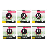 U By Kotex Security Ultra Thin Pads With Wings, Regular Pack Of 6, 36 Ea
