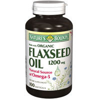 Natures Bounty Flaxseed Oil 1200 Mg, Omega 3 Softgels - 100 Ea