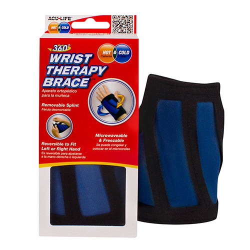 Acu Life 360 Hot And Cold Therapy Wrist Brace, Adjustable -1 Ea