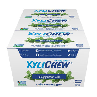 Xylichew Peppermint Gum Box Of 24, 12 Ea