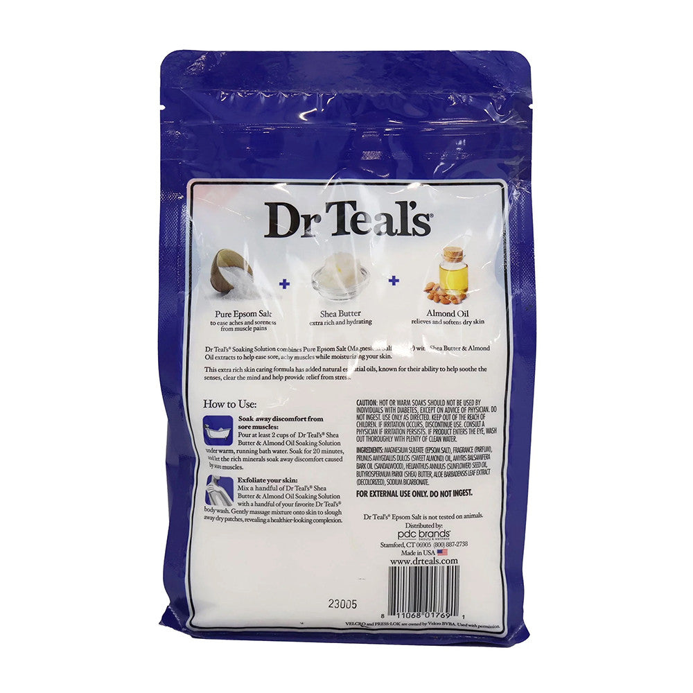 Dr Teals Epsom Salt Soaking Solution with Shea Butter and Almond Oil, 3 LB