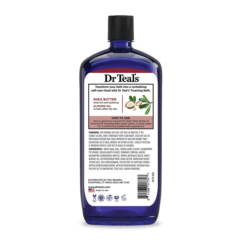 Dr Teals Foaming Bath with Pure Epsom Salt, Shea Butter and Almond Oil, 34 Oz