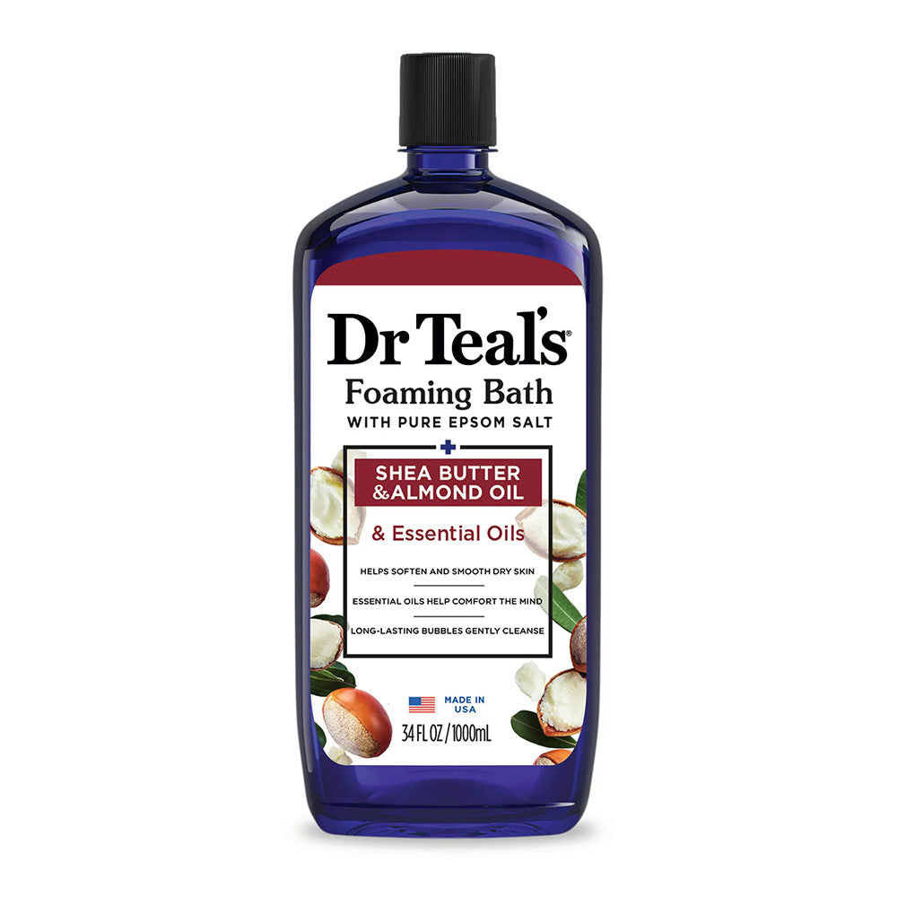 Dr Teals Foaming Bath with Pure Epsom Salt, Shea Butter and Almond Oil, 34 Oz