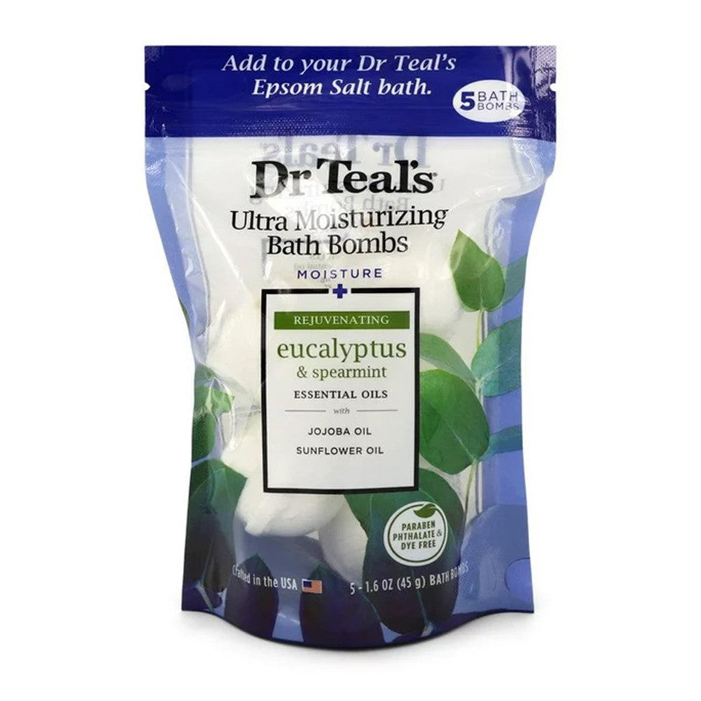 Dr Teals Ultra Moisturizing Bath Bombs with Eucalyptus, 5 Ea