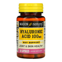 Mason Natural Hyaluronic Acid 100 Mg Capsules for Joint and Skin Health, 30 Ea