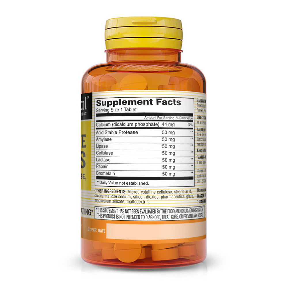 Mason Natural Ultra Digestive Enzymes Plant Based for Healthy Digestion, 60 Ea