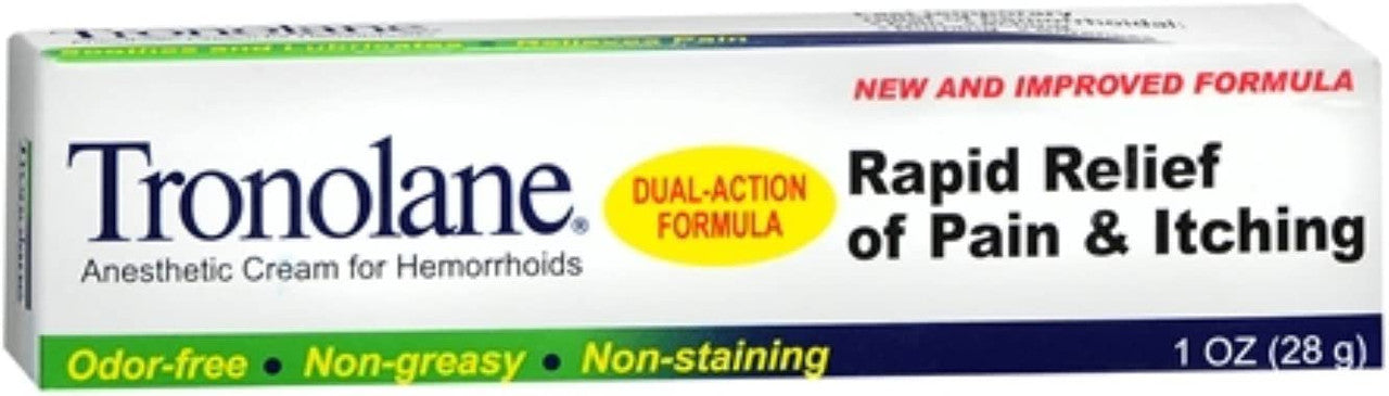 Tronolane Anesthetic Cream For Hemorrhoids, 1 Oz