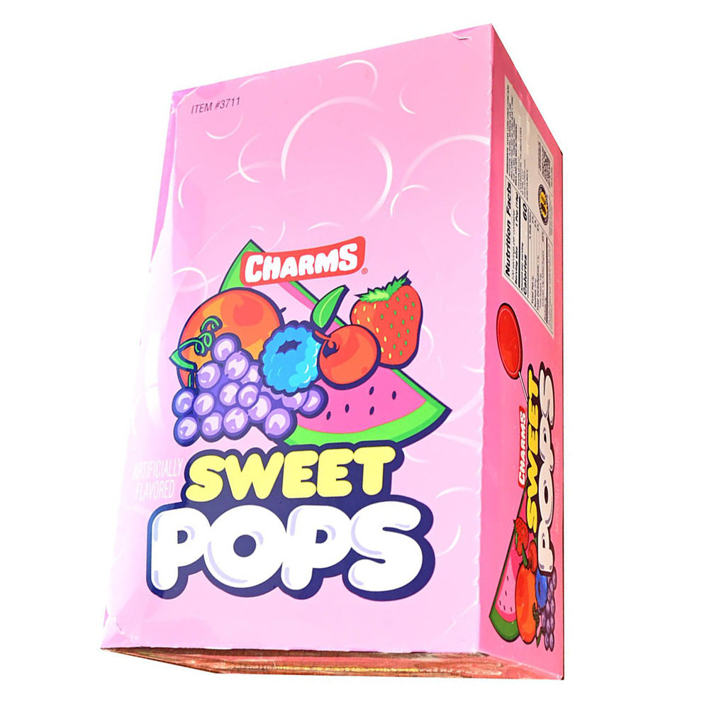 Charms Sweet Pops Assorted Flavored Individually Wrapped Lollipops 100Ea
