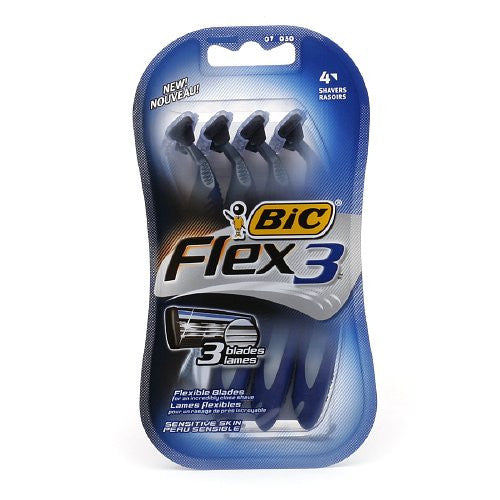 Bic Flex3 Shavers Flexible Blades - 4 Ea