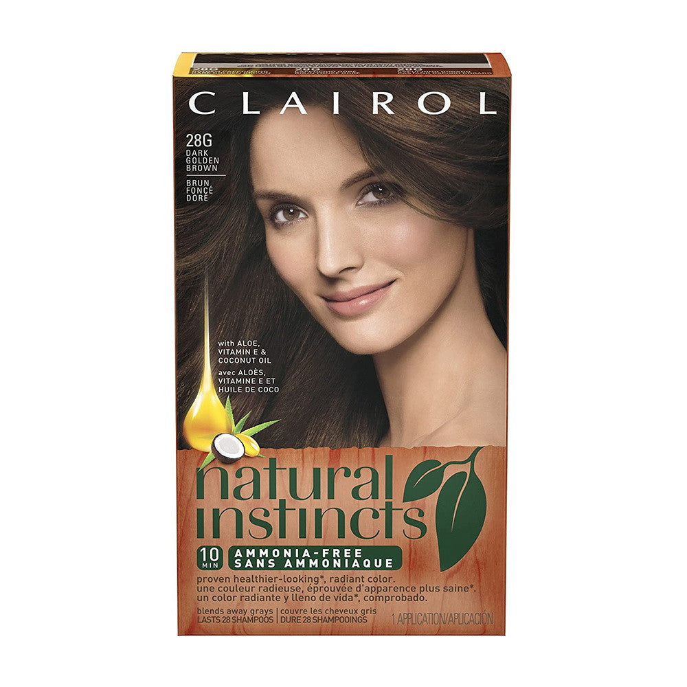 Clairol Natural Instincts 28G Dark Golden Brown Hair Color Kit, 1 Ea