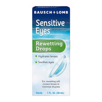 Sensitive Eyes Drops For Rewetting Soft Lenses To Minimize Dryness, 1 Fl Oz (30 Ml)