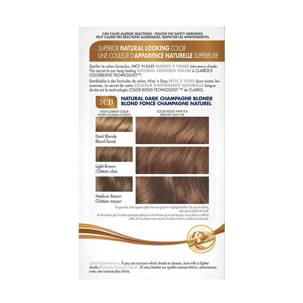 Clairol Nice N Easy Hair Color, Dark Cool Blonde 106B - Kit
