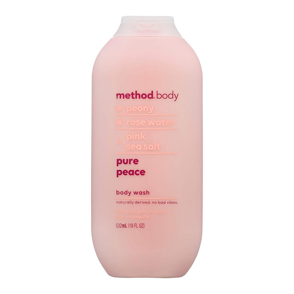 Method Pure Peace Body Wash with Peony, Rose Water and Pink Sea Salt, 18 Oz, 6 Ea