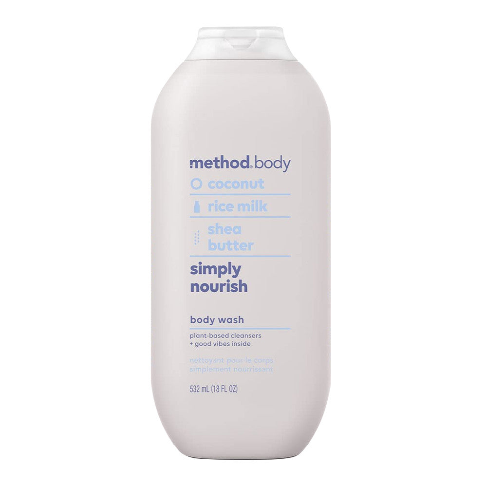 Method Simply Nourish Body Wash With Coconut, Rice Milk and Shea Butter, 18 Oz, 6 Ea