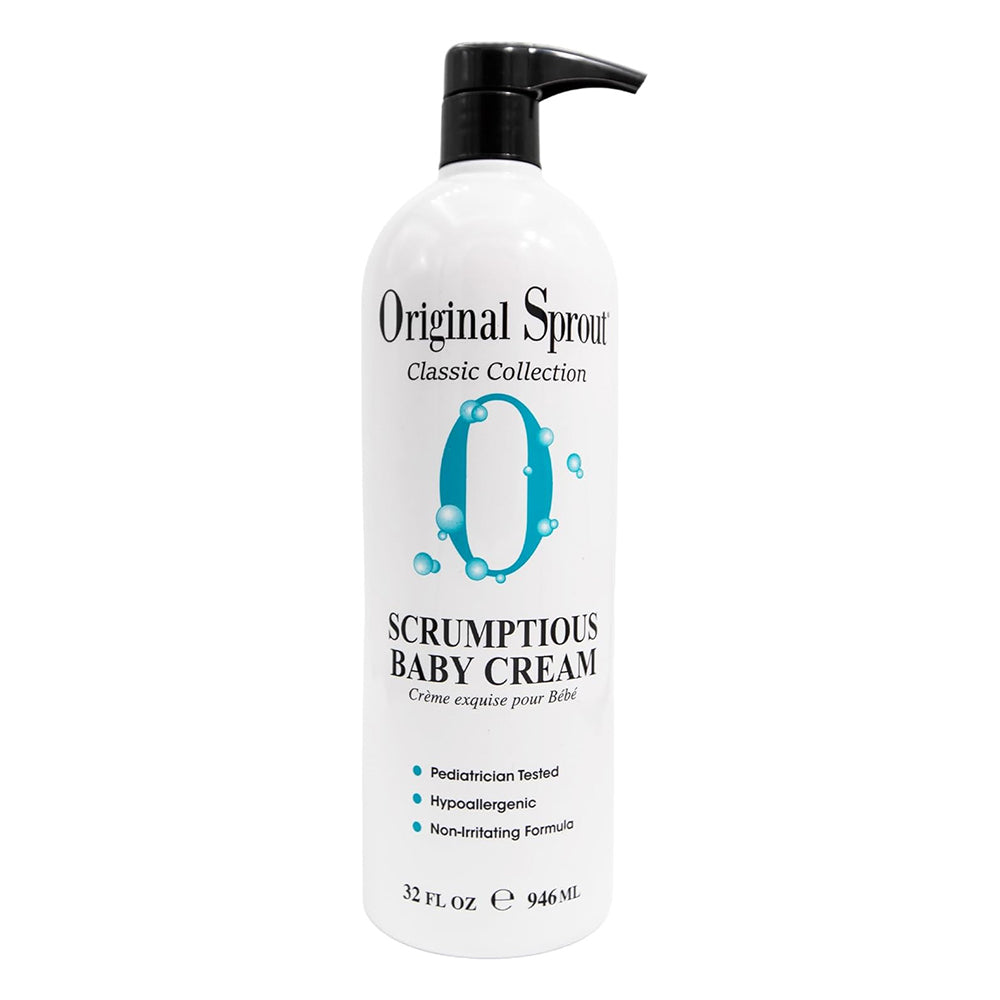 Original Sprout Classic Collection Scrumptious Baby Cream Soothing Lotion for Diaper Rash Eczema 32Oz (946ml)