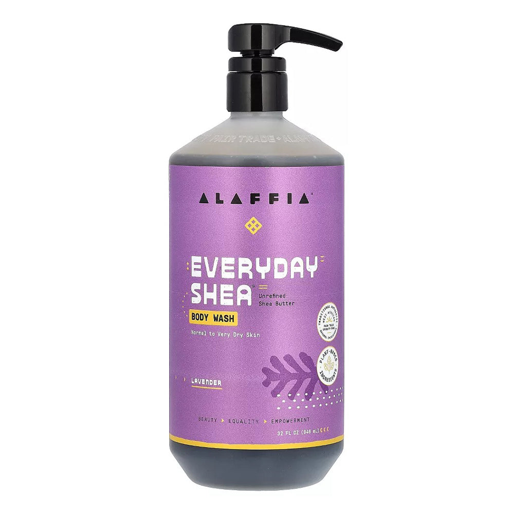 Alaffia Everyday Shea Lavender Moisturizing Body Wash, 32 Oz