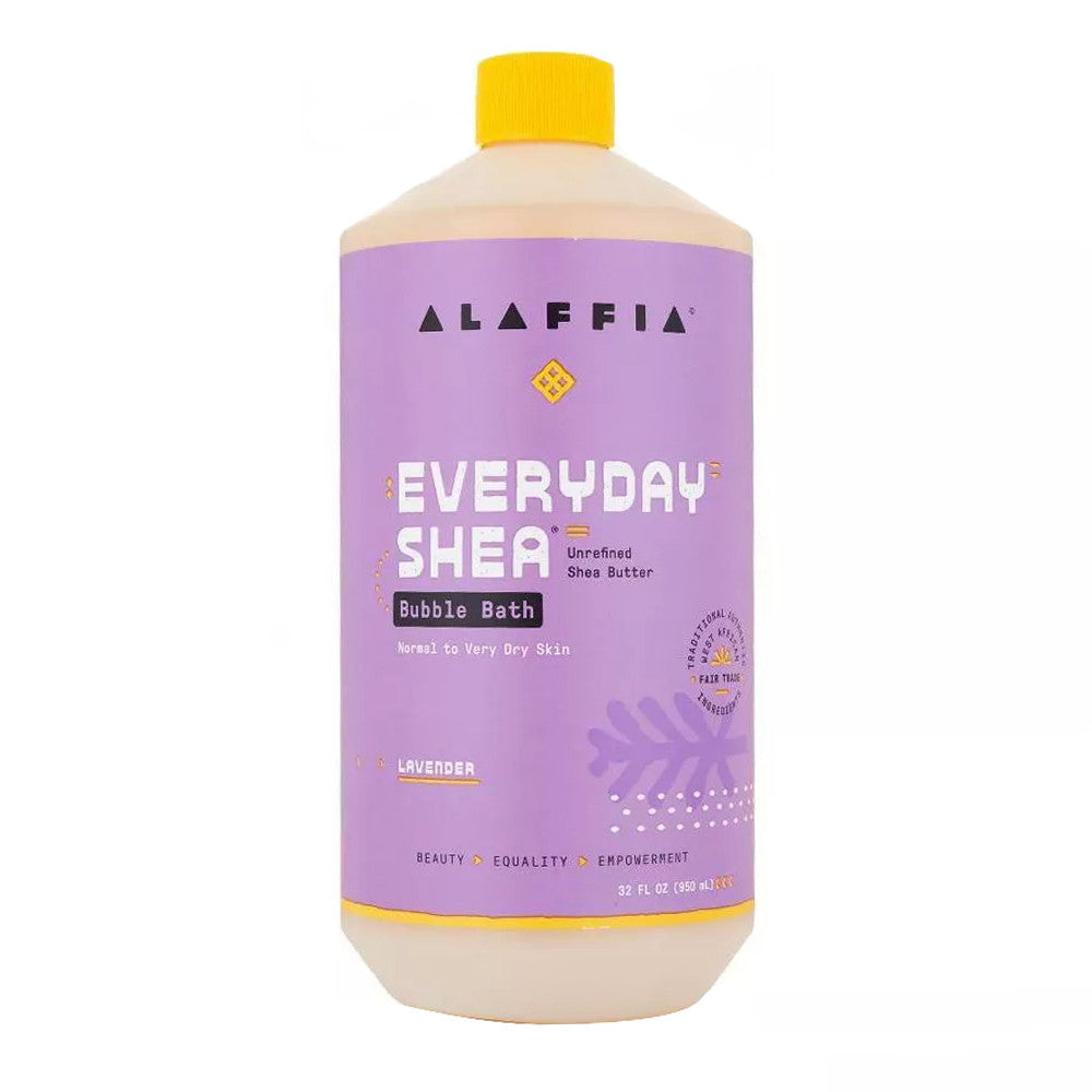 Alaffia EveryDay Shea Bubble Bath, Lavender, 32 Oz