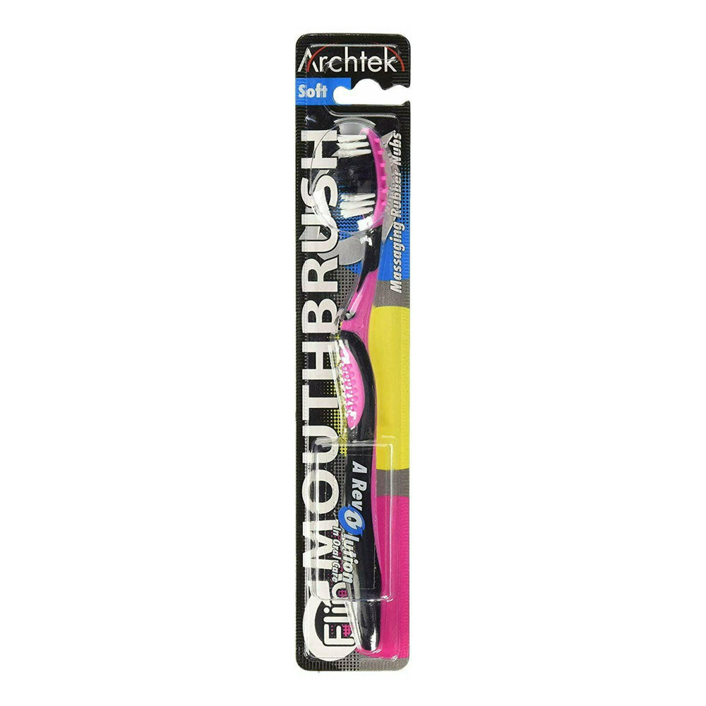 Archtek Flip Mouthbrush with Massaging Rubber Nubs, Assorted, 1 Ea