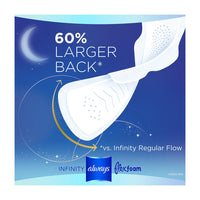Always Infinity Overnight Pads, Winged, Unscented, Size 5, 22 Ea