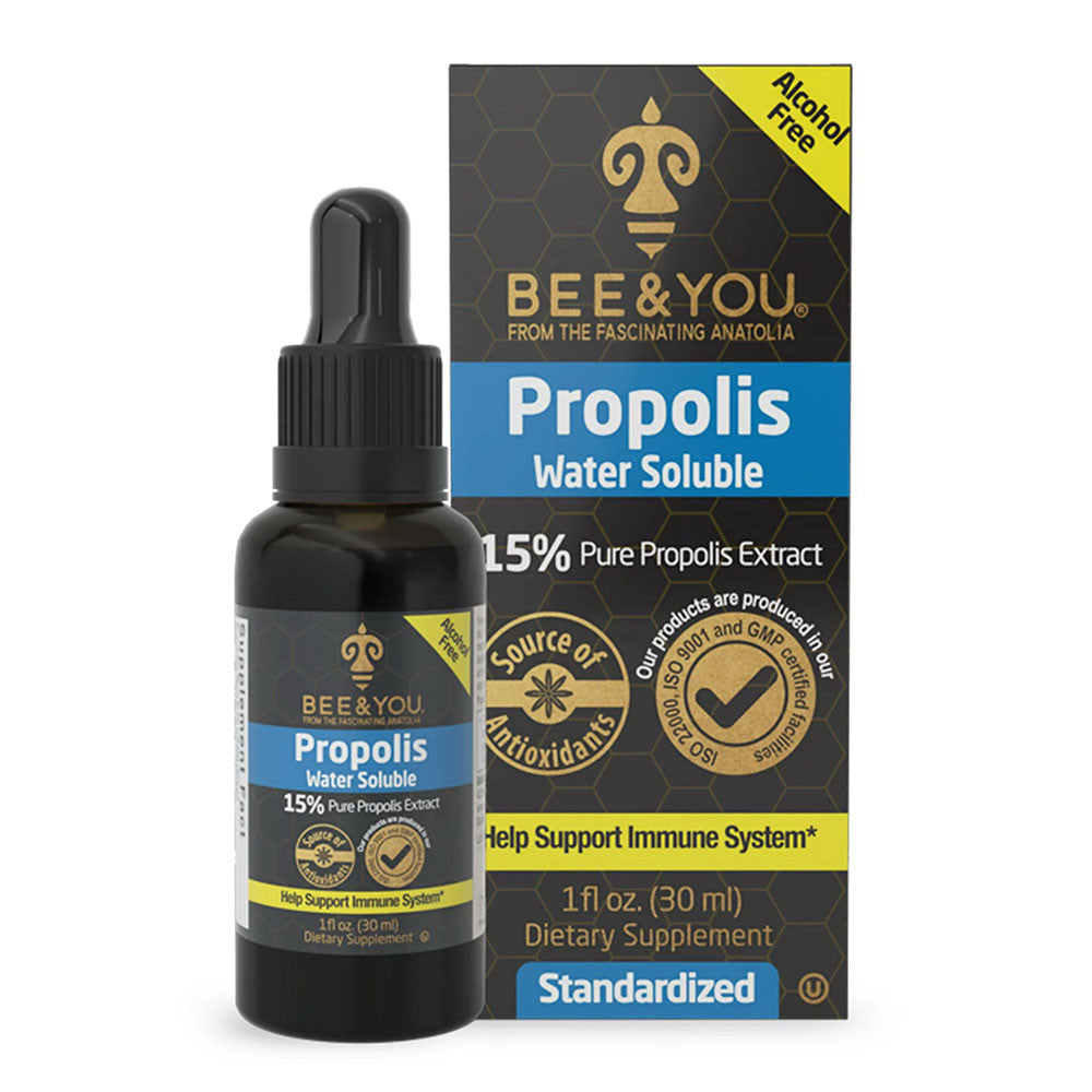 Bee and You Propolis Water Soluble Extract, Support Immune System, 1 Oz