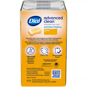Dial Gold Clean Rinising Non Drying Antibacterial Deodorant Soap, 3 Ea, 12 Oz