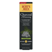 Burts Bees Charcoal and Whitening Toothpaste, Zen Peppermint, 1 Ea