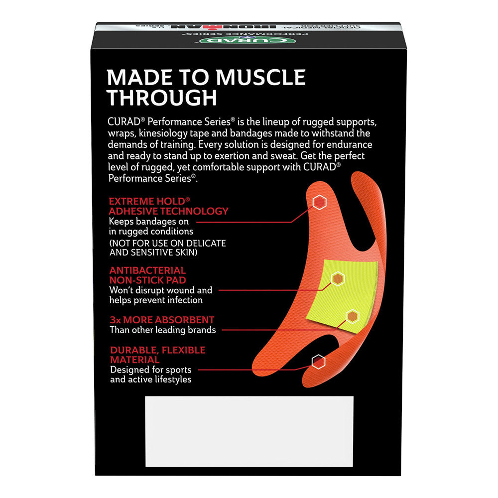 Curad Performance Series Fingertip and Knuckle Antibacterial Bandages, 20 Ea