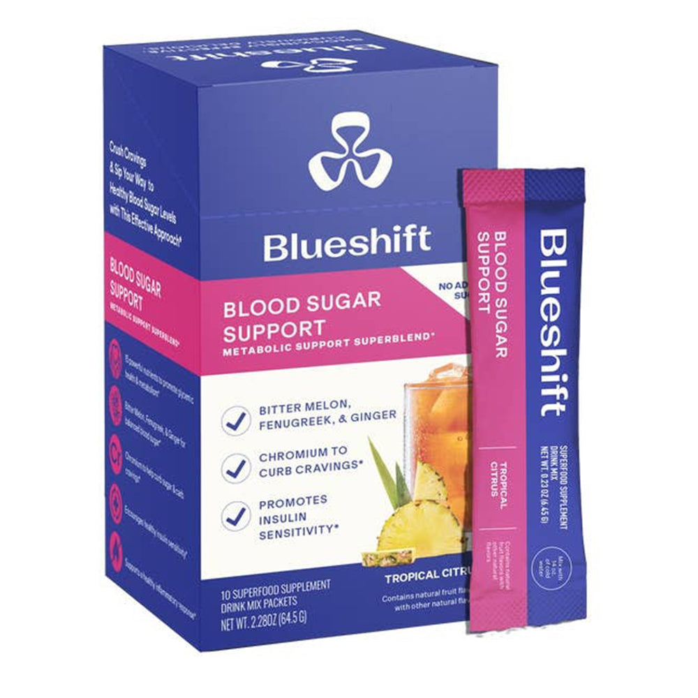 Blueshift Blood Sugar Support Tropical Citrus Superfood Supplement 2.28Oz (64.5g)