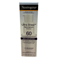 Neutrogena Ultra Sheer Moisturizing Face Serum Vitamin E, SPF 60+, 1.7 Oz