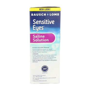 Bausch And Lomb Sensitive Eyes Plus Saline Solution, 12 Oz
