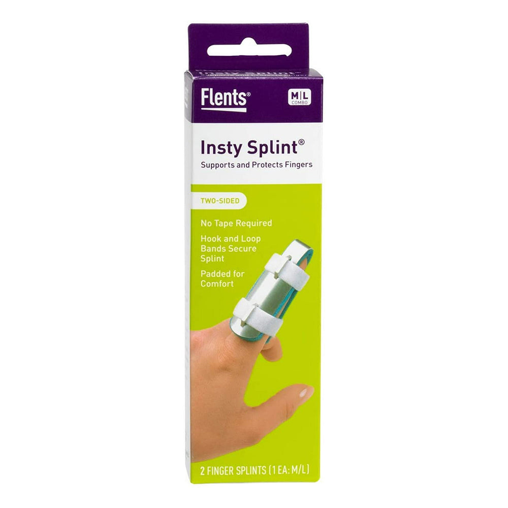 Flents Insty Splint Two Sided Finger Splints Medium and Large for Finger Support 2Ea