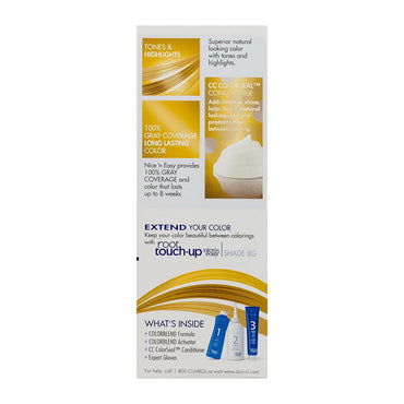 Clairol Nice N Easy Natural Medium Golden Blonde #104 Permanent Hair Color, Kit