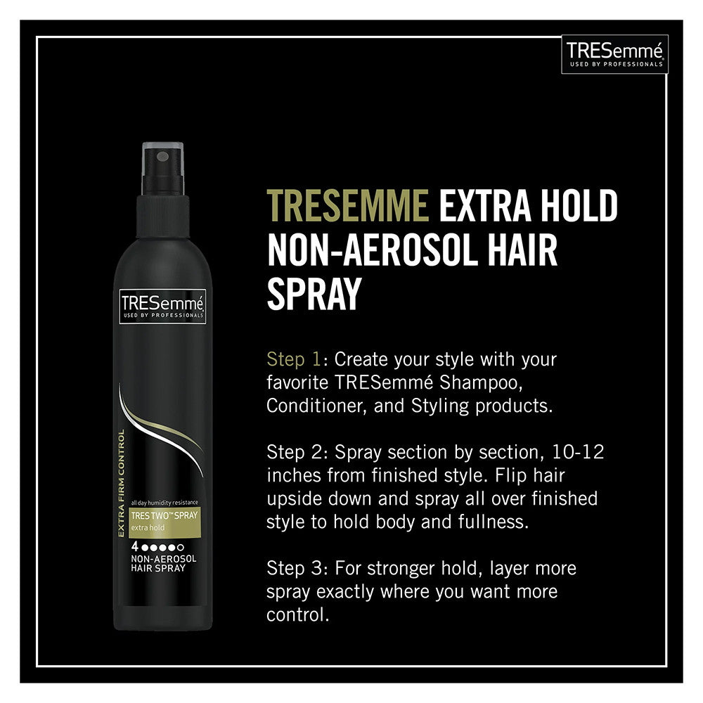 Tresemme Tres Two Non Aerosol Hair Spray, Extra Firm Hold - 10 Oz