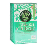 Triple Leaf Tea Ginkgo And Decaf Green Tea, 20 Ea