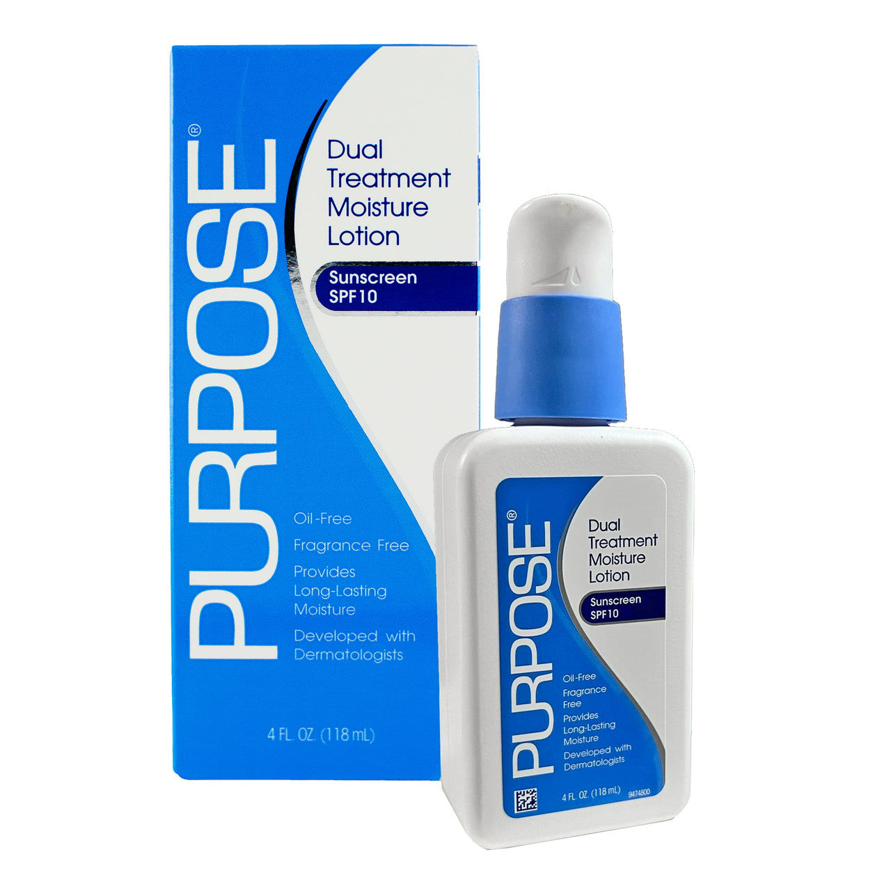 Purpose Dual Treatment With SPF 10 Moisturizer Lotion, 4 Oz